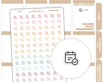 Appointment Icon Stickers | Planner Stickers | 01