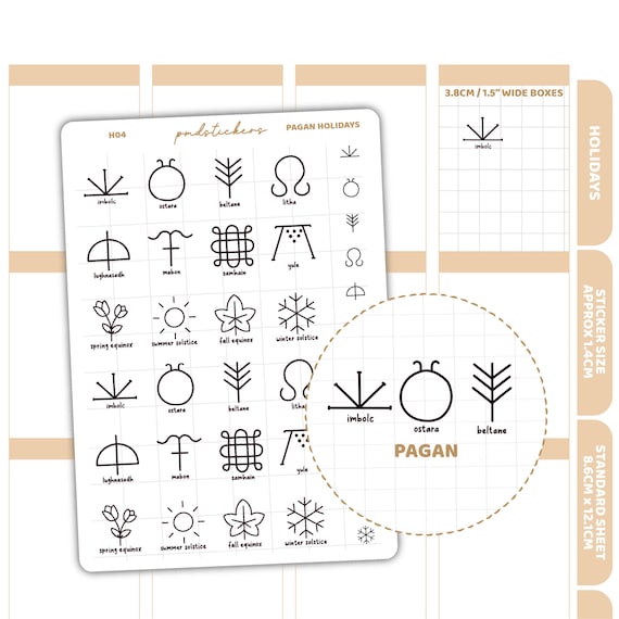 Pagan Holiday Stickers | Holiday Planner Stickers | H04