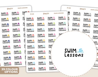 Swim Lessons Stickers | Planner Stickers | FI23
