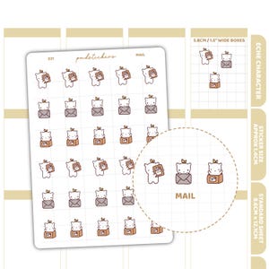 Pegatinas de correo / Pegatinas de planificador de personajes Eche / E21