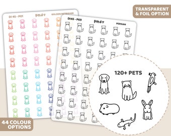 Pet Icon Stickers | 120+ Pets | Planner Stickers | DI45