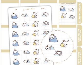 Sleepy Sprout Character Stickers | Planner Stickers | S29