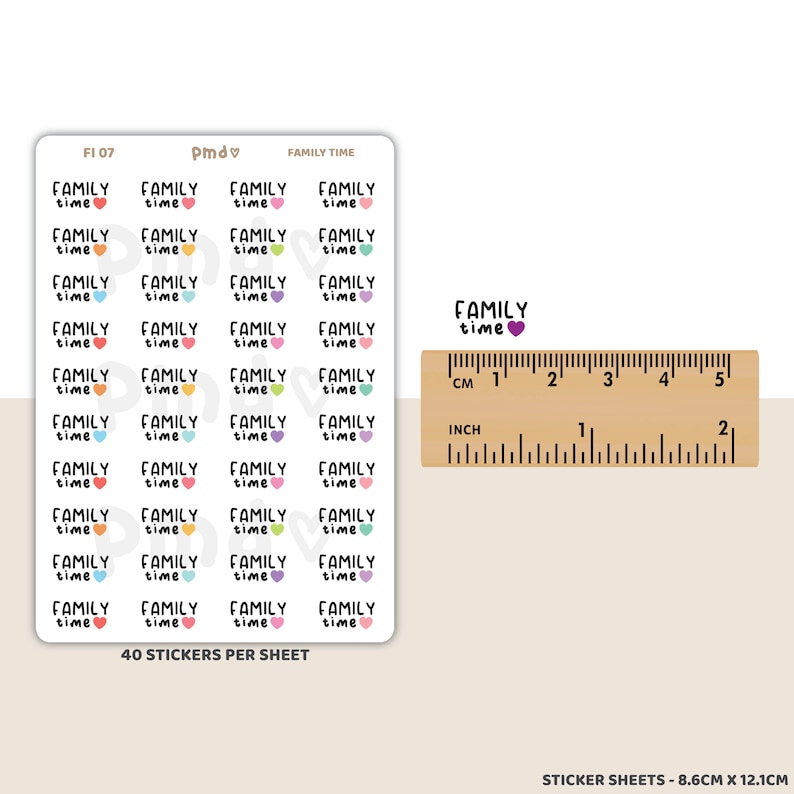 Family Time Stickers Planner Stickers FI07 image 2