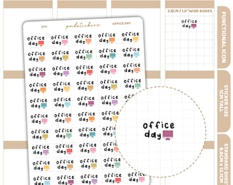 Office Day Stickers | Functional Icon Planner Stickers | FI11