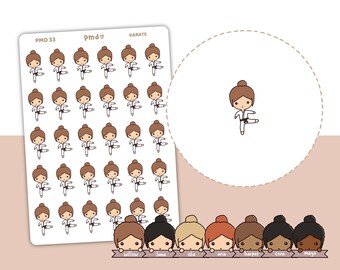 Karate Stickers | PMD People Planner Stickers | PMD33