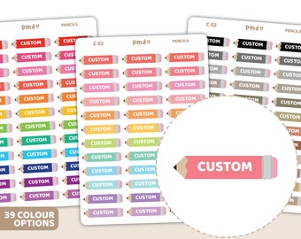 Custom Pencil Stickers | Planner Stickers | C02