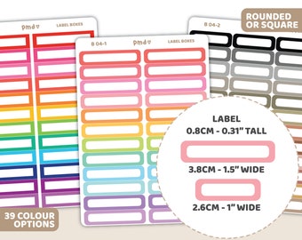 Label Box Stickers | Planner Stickers | B04