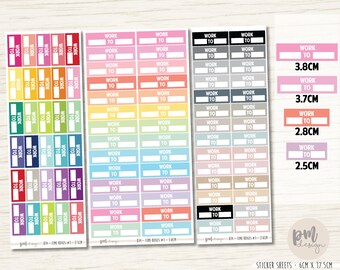 Work Time Box #1 Stickers - Planner Stickers - B14-#1