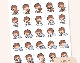 Baby Boy Little Life Character Stickers | Planner Stickers | LL11