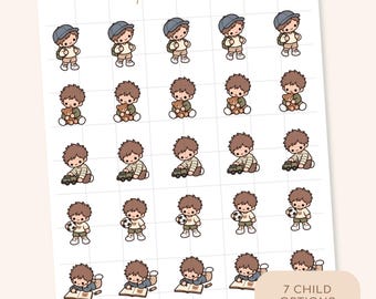 Child Boy Little Life Character Stickers | Planner Stickers | LL19