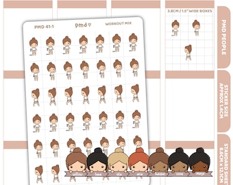 Workout Stickers | PMD People Planner Stickers | PMD41