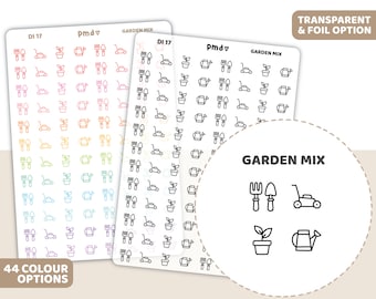 Garden Mix Icon Stickers | Planner Stickers | DI17