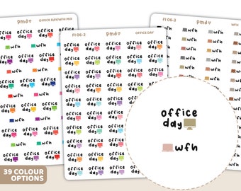 Office Day/WFH Stickers | Planner Stickers | FI06