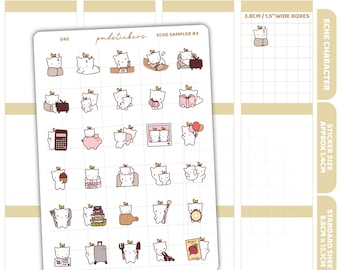 Eche Sampler #3 Stickers | Eche Character Planner Stickers | E43
