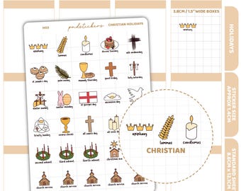 Christian Holiday Stickers | Holiday Planner Stickers | H03