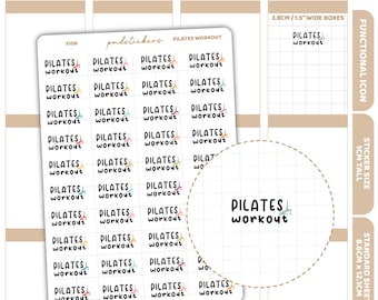Pilates Workout Stickers | Functional Icon Planner Stickers | FI08