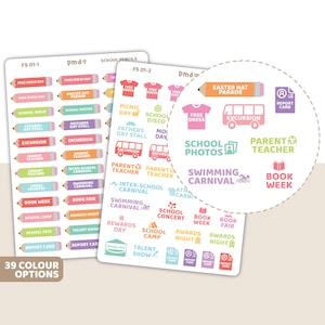 School Day Stickers | Planner Stickers | FS01