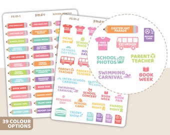 School Day Stickers | Planner Stickers | FS01