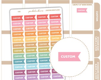 Custom Mini Flag Stickers | Custom Planner Stickers | C02