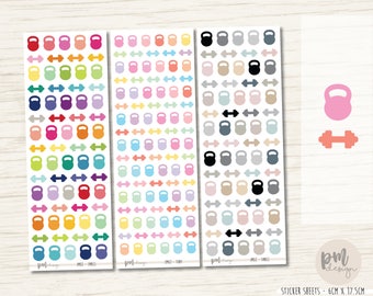 Workout Icon Mix Stickers - Planner Stickers - IM02