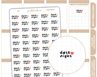Date Night Stickers | Functional Icon Planner Stickers | FI31