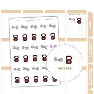 Weights Stickers | Drawn Planner Stickers | D33
