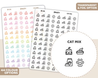 Cat Mix Icon Stickers | Planner Stickers | DI24