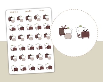 Tv Stickers | Eche Character Planner Stickers | ECHE13