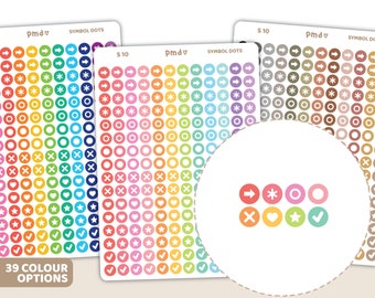 Tiny Symbol Dot Stickers | Planner Stickers | S10