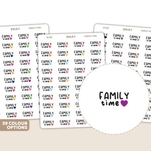 Family Time Stickers Planner Stickers FI07 image 1