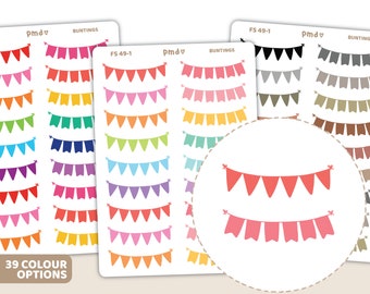 Bunting Stickers | Planner Stickers | FS49