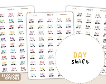 Day Shift Stickers | Planner Stickers | FI18
