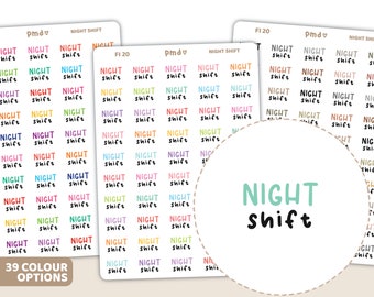 Night Shift Stickers | Planner Stickers | FI20