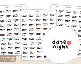 Datum nachtstickers | Plannerstickers | FI31