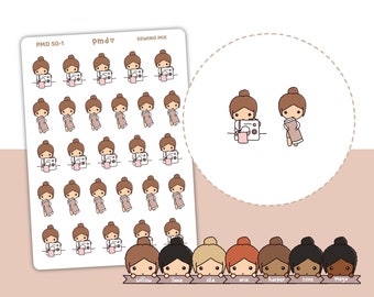 Sewing PMD People Stickers | Planner Stickers | PMD50