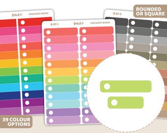 Checkdot Box Stickers | Planner Stickers | B07