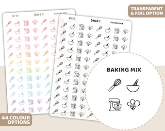 Baking Mix Icon Stickers | Planner Stickers | DI10