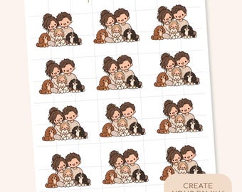 Custom Create Your Own Family Stickers | Little Life Planner Stickers | LL01