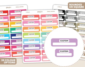 Custom Small Box Stickers | Planner Stickers | C12