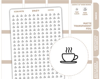 Coffee Dot Icon Stickers | Planner Stickers | 178
