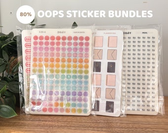 Oops Sticker Bundles | 20 Sticker Sheets | 80% Off | 1 per order for shipping