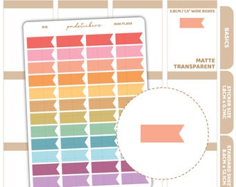 Mini Flag Stickers | Basic Planner Stickers | B18