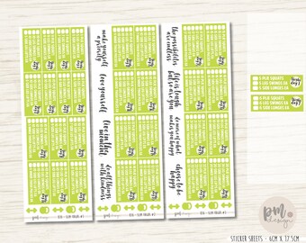 30 Day Slim Thighs Challenge Stickers - Workout Planner Stickers - B30