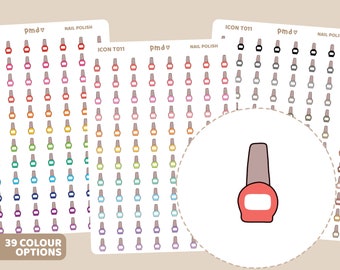 Tiny Nail Polish Icon Stickers | Planner Stickers | T011