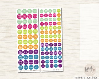 BBG 12 Week Workout Stickers - Bikini Body Guide Planner Stickers - FS33