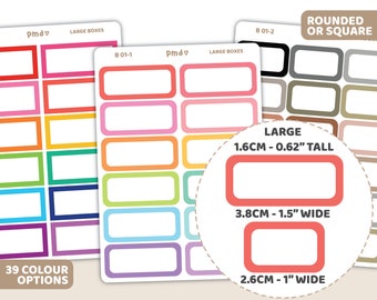 Large Box Stickers | Planner Stickers | B01