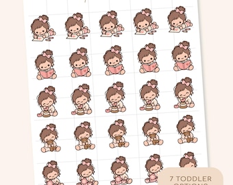Toddler Girl Little Life Character Stickers | Planner Stickers | LL14