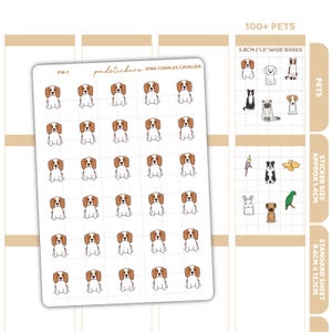 Adesivos para animais de estimação | Mais de 100 opções para animais de estimação | Adesivos personalizados para planejamento de animais de estimação | PET
