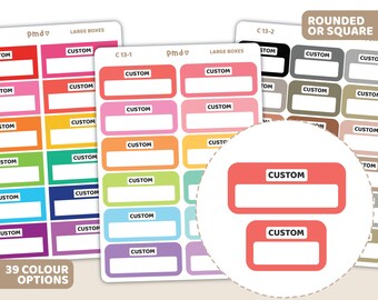 Custom Large Box Stickers | Planner Stickers | C13