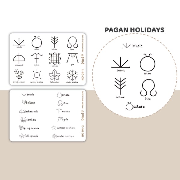 Pagan Holiday Stickers | Planner Stickers | HO04